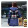 Cotton Coat Down Coat Middle Long Loose   navy   M - Mega Save Wholesale & Retail - 3