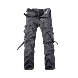 Fashion Mens Work Trousers Military Army Cargo Camo Combat Multi-pocket Pants   gray - Mega Save Wholesale & Retail