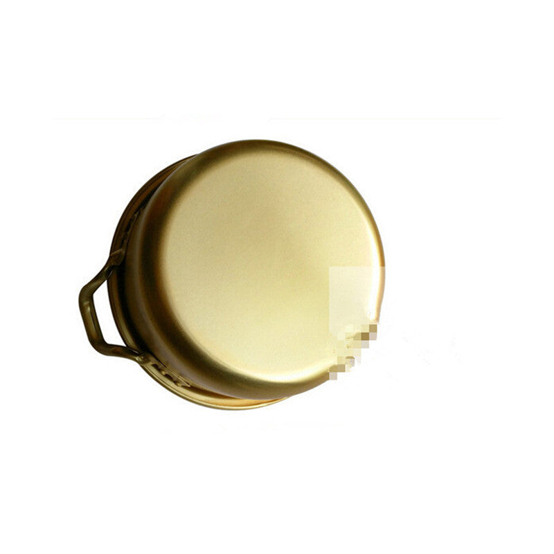 Korean Stretched Noodles Pot Yellow Aluminum Pot Instant Noodles Thick   two handles diameter 22cm - Mega Save Wholesale & Retail - 2