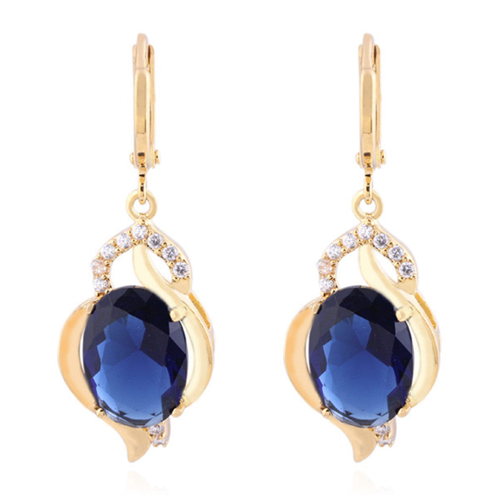 AAA Zircon Earrings 18K Gold Galvanization - Mega Save Wholesale & Retail - 1