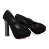High Thick Heel Shoes Slim Night Club Platform Fluff Women Thin Shoes  black - Mega Save Wholesale & Retail
