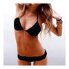 European Swimwear Swimsuit Triangle Bikini  black  S - Mega Save Wholesale & Retail - 1