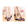 Beijing Black Cloth Vintage Embroidered Shoes Online in National Style with Colorful Patterns - Mega Save Wholesale & Retail - 3