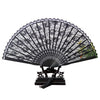 Double-layer Vintage Lace Folding Fan    black bone black surface 23*40cm - Mega Save Wholesale & Retail