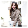 Woman Stand Collar Thin Light Down Coat Slim    light Camel   S - Mega Save Wholesale & Retail - 2