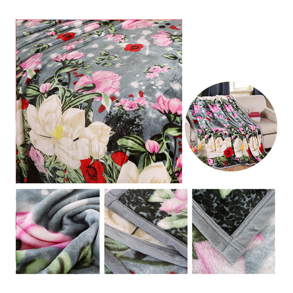 Lotus Pool Moonlight Classical Checks Thick Mink Cashmere Flannel Blanket Throw Gift Child Single Queen   180x200cm - Mega Save Wholesale & Retail - 2