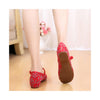 Old Beijing Black Embroidered Shoes for Women in Low Cut National Style with Beautiful Floral Designs & Ankle Straps - Mega Save Wholesale & Retail - 3