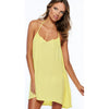 Sexy women Summer Casual Cotton Sleeveless Evening Party Beach Dress Short Mini Dress Yellow - Mega Save Wholesale & Retail - 3