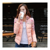 Winter Fashionable Short Thin Light Down Coat Woman   pink   M - Mega Save Wholesale & Retail - 1