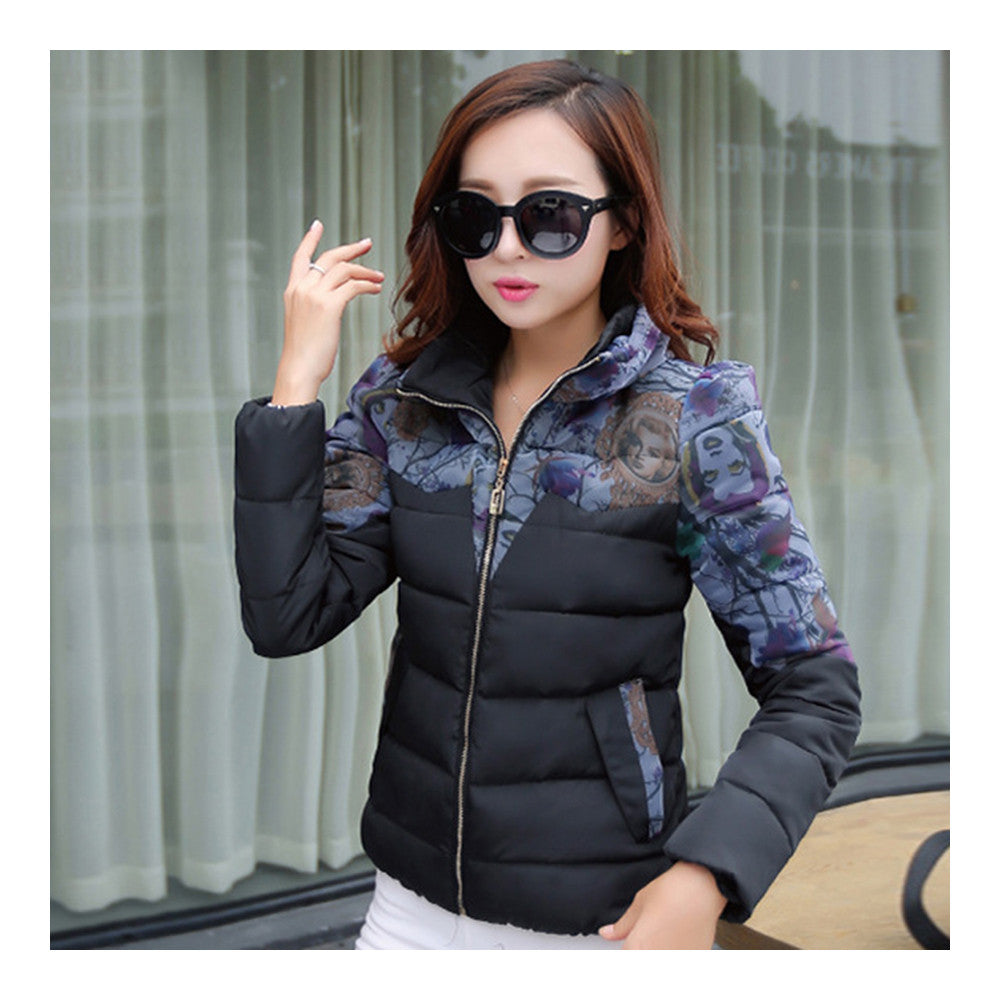 Winter Fashionable Short Thin Light Down Coat Woman   black   M - Mega Save Wholesale & Retail - 1