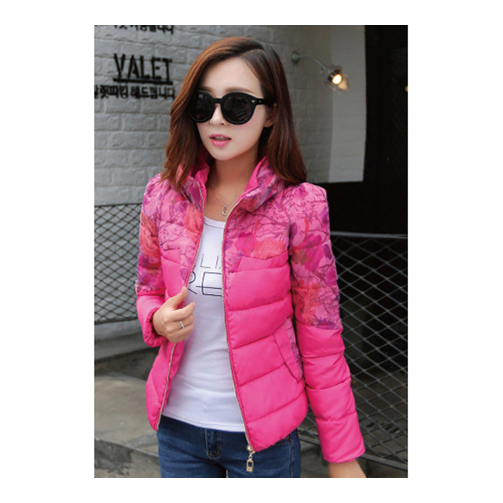 Winter Fashionable Short Thin Light Down Coat Woman  rose    M - Mega Save Wholesale & Retail - 2