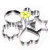 Thick stainless steel omelette Model breakfast egg fried egg ring love Mickey type of bread mold 5 sets   Star - Mega Save Wholesale & Retail - 1