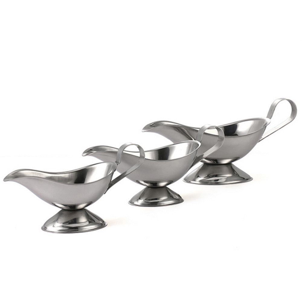 Stainless Steel Seasoning Boat Steak Pepper Sauce 3 ounce - Mega Save Wholesale & Retail - 2