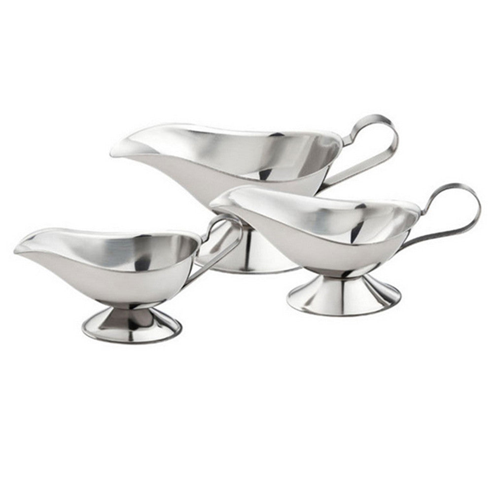 Stainless Steel Seasoning Boat Steak Pepper Sauce 3 ounce - Mega Save Wholesale & Retail - 3