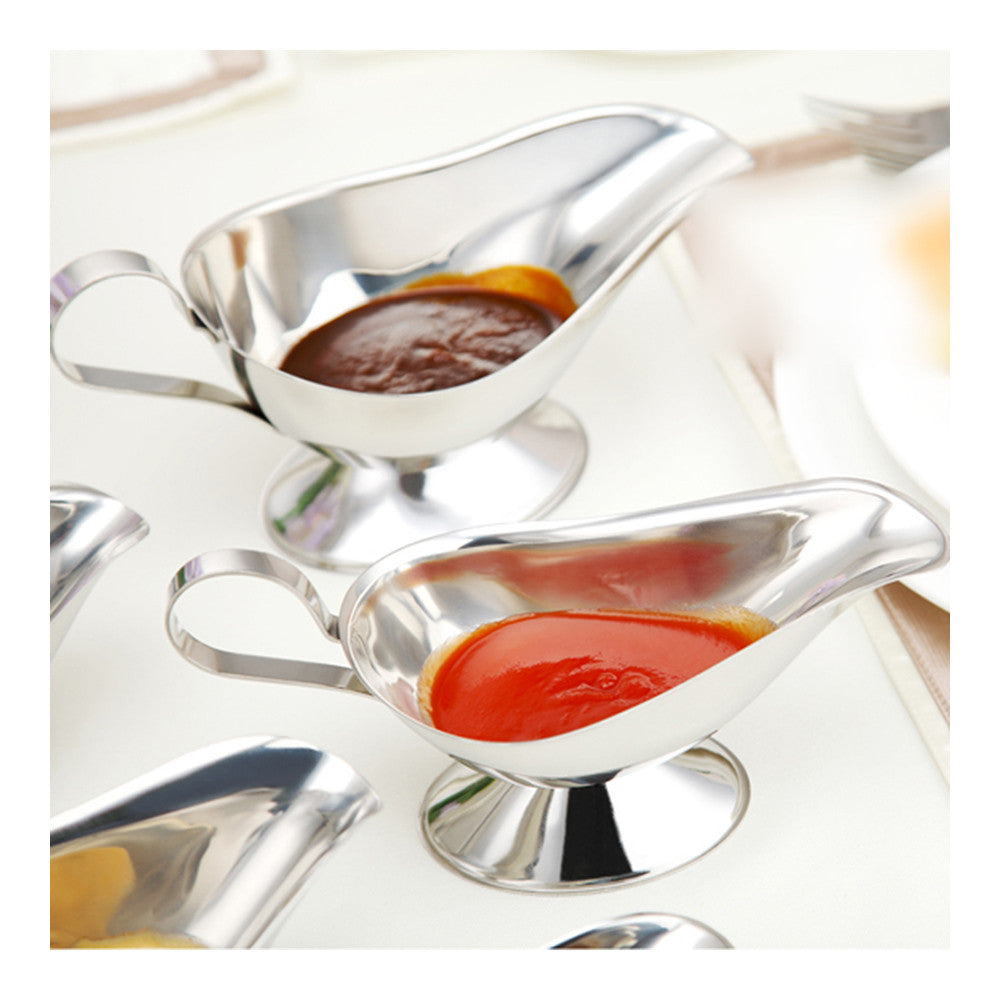 Stainless Steel Seasoning Boat Steak Pepper Sauce 3 ounce - Mega Save Wholesale & Retail - 4