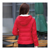 Winter Woman Slim Down Coat Splicing Short Chic   red   M - Mega Save Wholesale & Retail - 3