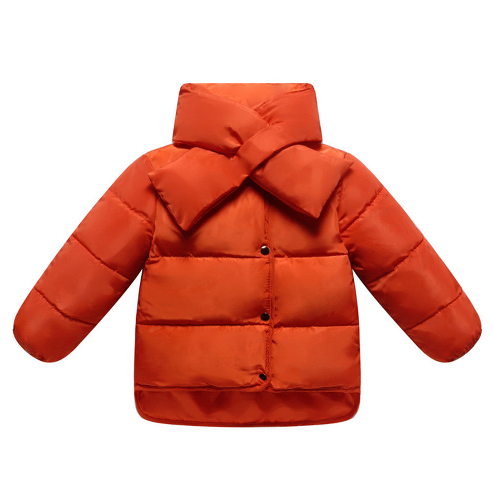 Winter Children Garments Boy Girl Down Coat Thick   orange    90cm - Mega Save Wholesale & Retail - 1