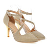 Plus Size Pointed Women Thin Shoes Hollow    golden
