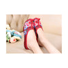 Beijing Cloth Vintage Embroidered Wine Red Home Slippers for Woman Online in National Style with Colorful Patterns - Mega Save Wholesale & Retail - 1