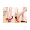 Beijing Cloth Vintage Embroidered Wine Red Home Slippers for Woman Online in National Style with Colorful Patterns - Mega Save Wholesale & Retail - 4