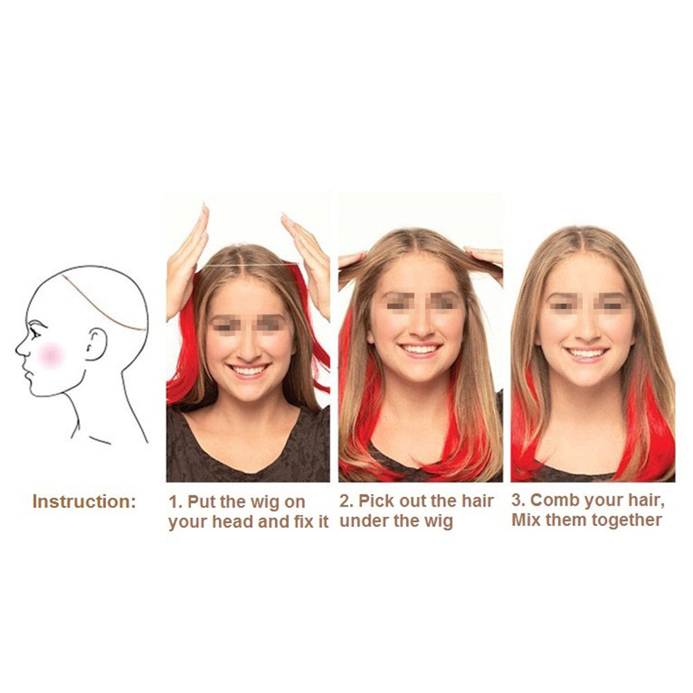 The new wig manufacturers wholesale hair extension fishing line hair extension piece piece long curly hair wig piece foreign trade explosion models in Europe and America  10/613 - Mega Save Wholesale & Retail - 2