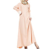 Muslim Long Dress Flare Sleeve Floor-length   orange