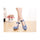 2016 Spring Embroidered Blue High Heel Shoes in Durable & Pure Natural Canvas with Flower Patterns - Mega Save Wholesale & Retail