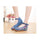2016 Spring Embroidered Blue High Heel Shoes in Durable & Pure Natural Canvas with Flower Patterns - Mega Save Wholesale & Retail