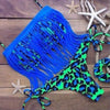 Tassel Bikini Leopard Print Swimwear Swimsuit Bathing Suit  blue tassel - Mega Save Wholesale & Retail - 1