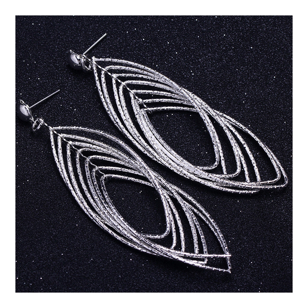 18K Platinum Galvanized Zircon Ear Studs - Mega Save Wholesale & Retail - 3