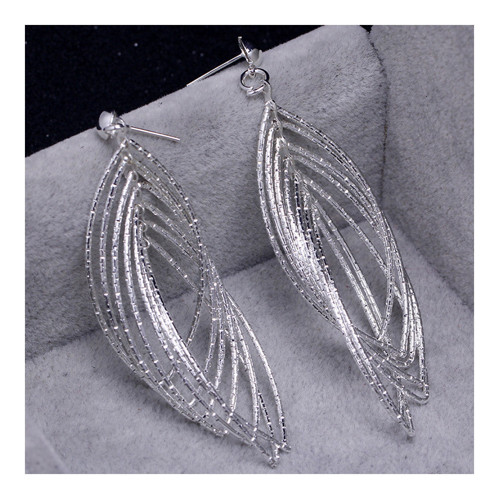 18K Platinum Galvanized Zircon Ear Studs - Mega Save Wholesale & Retail - 4