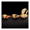 Earrings Galvanized Gold Diamanted with Zircon   gold plated colorful zircon - Mega Save Wholesale & Retail - 3