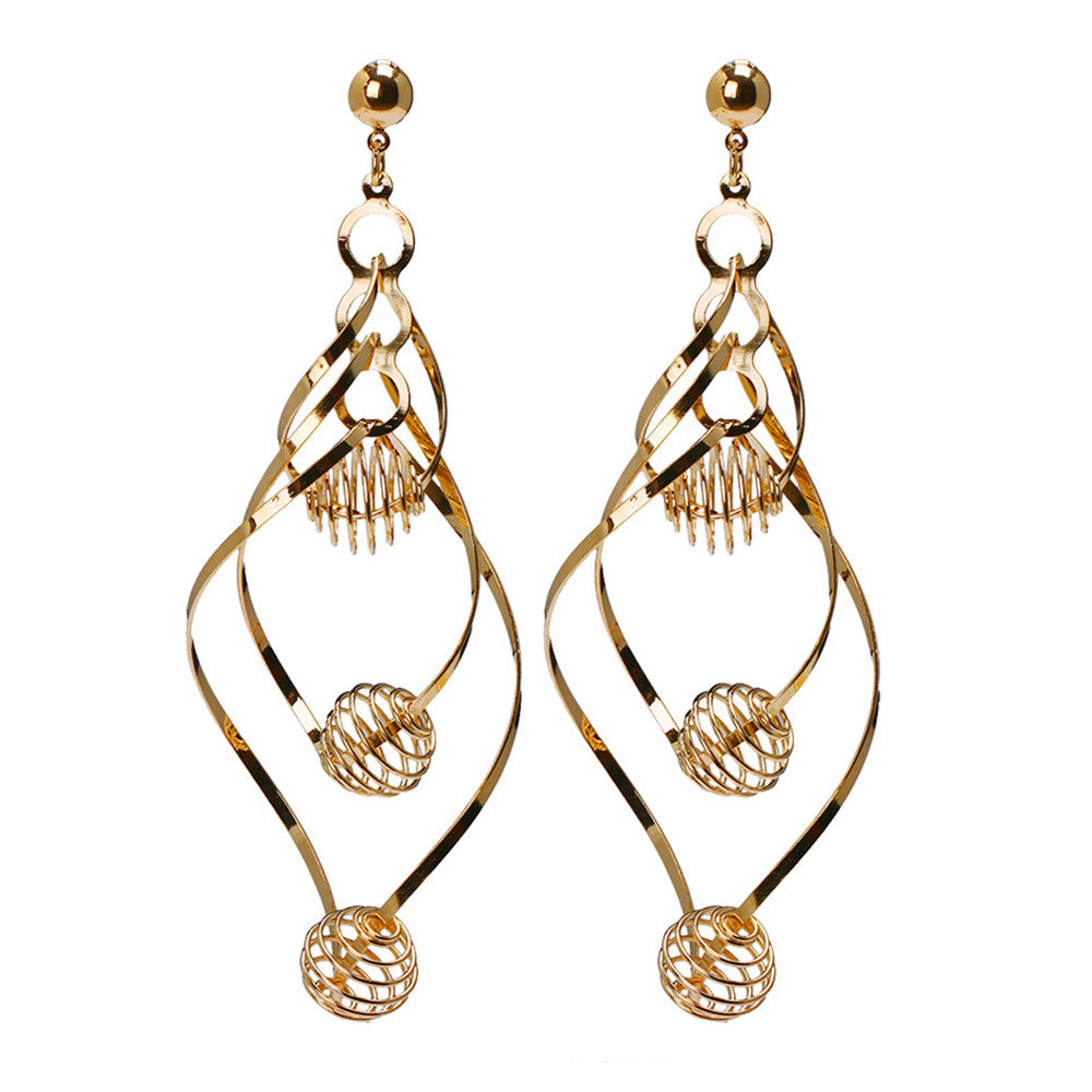 Ear Studs 18K Gold Galvanized Zircon - Mega Save Wholesale & Retail - 1