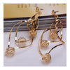 Ear Studs 18K Gold Galvanized Zircon - Mega Save Wholesale & Retail - 3