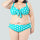 2pcs Fat Large Wave Point Swimwear Swimsuit   green - Mega Save Wholesale & Retail