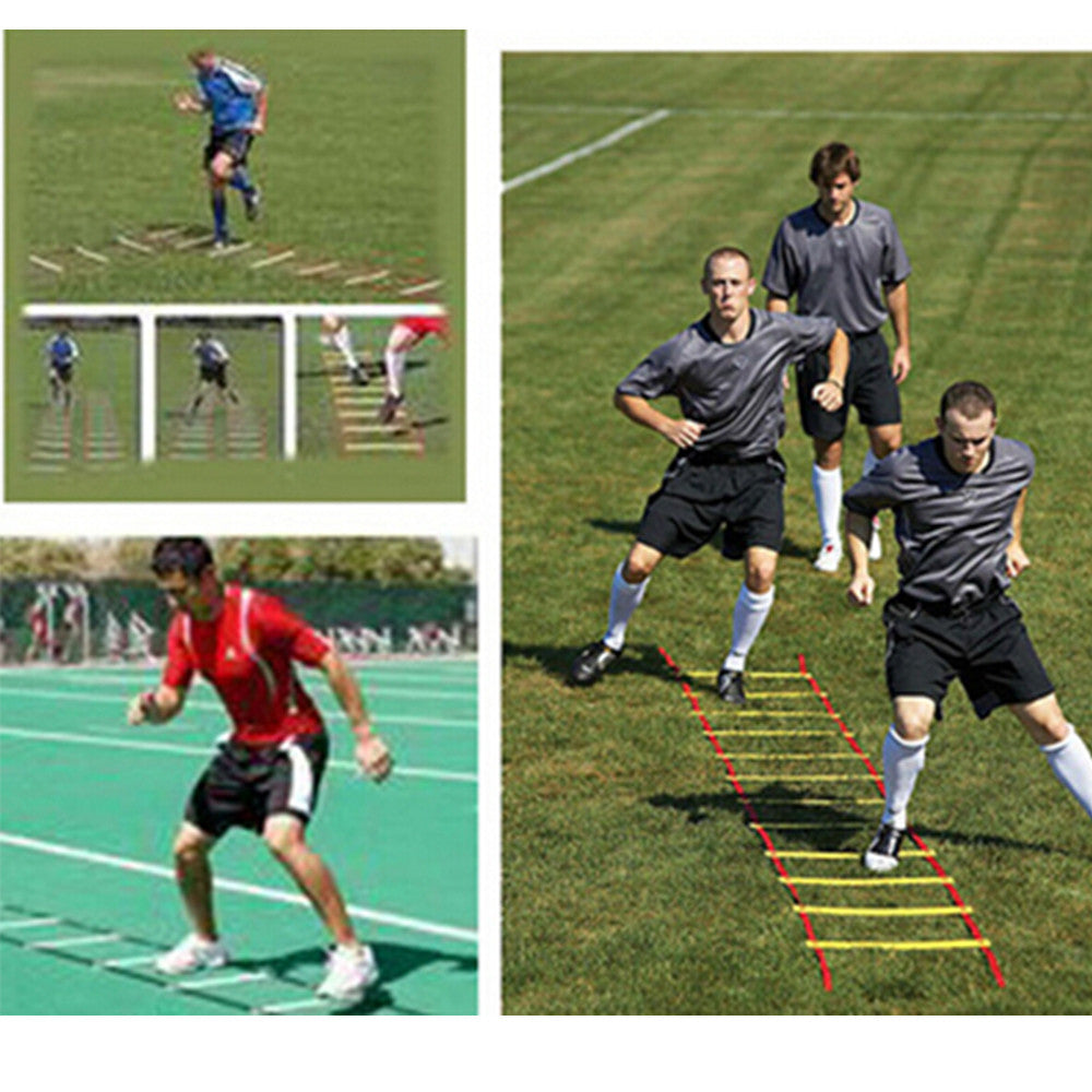 13 Rung 7M Speed Agility Ladder For Soccer Football Speed Fitness Training Red - Mega Save Wholesale & Retail