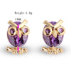 Cute Little Bird Zircon 18K Gold Galvanized Ear Studs   green - Mega Save Wholesale & Retail - 2
