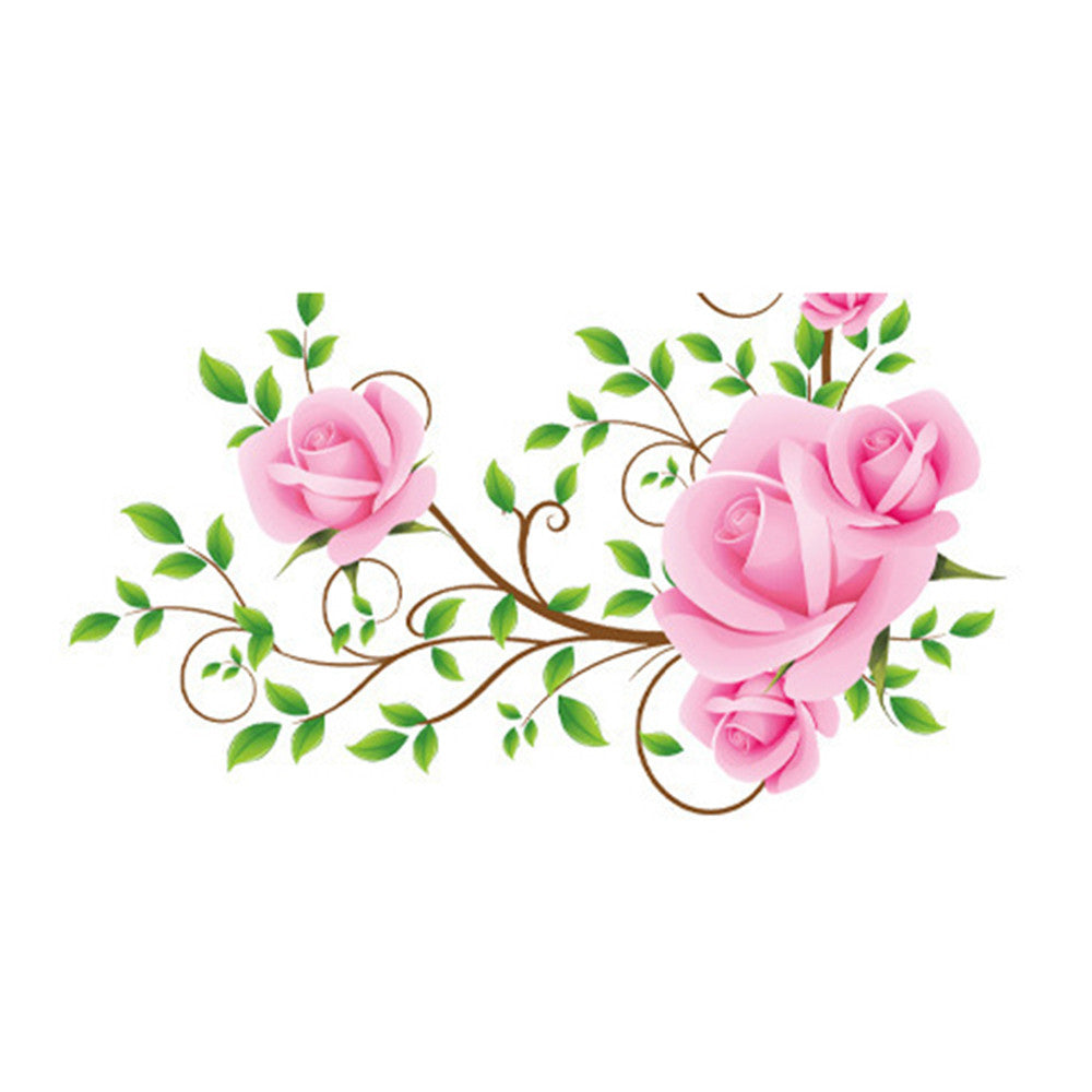 PVC Waterproof Wallpaper Wall Sticker Rose Flower - Mega Save Wholesale & Retail - 3