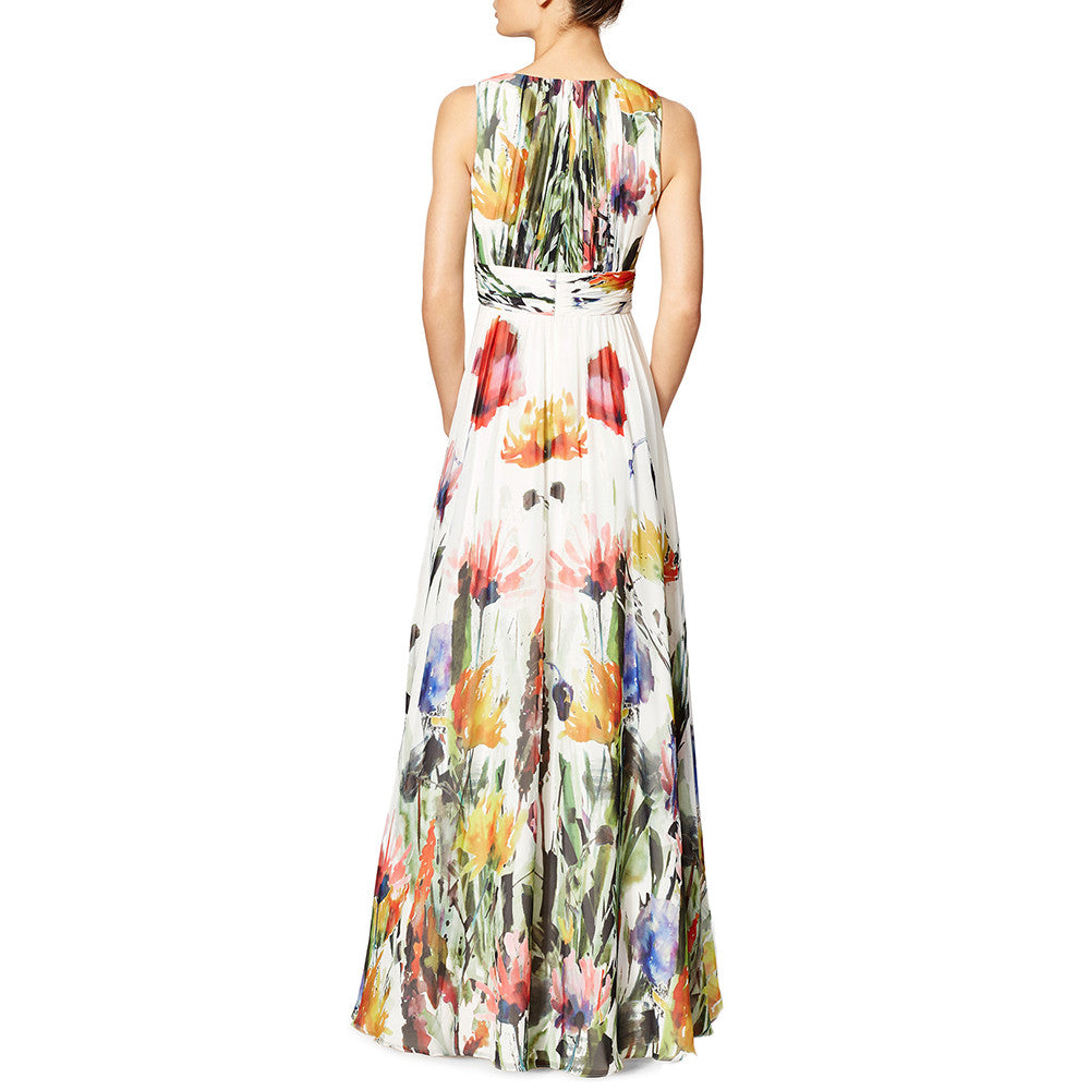 Sexy Deep V-necked Sleeveless Full Long Dress   S - Mega Save Wholesale & Retail - 2