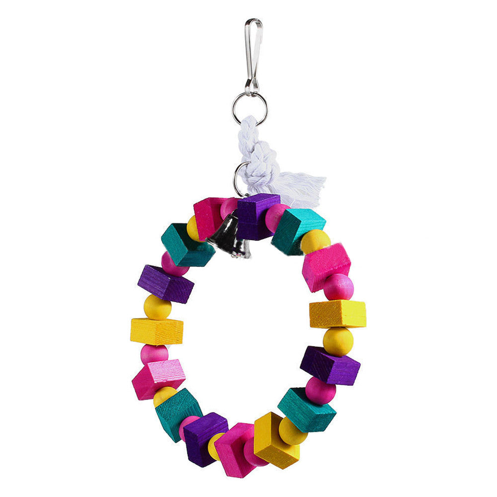 Bird Parrot Toy Wooden Cotton Rope Snap - Mega Save Wholesale & Retail - 2