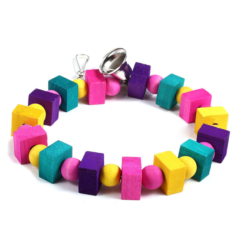 Bird Parrot Toy Wooden Cotton Rope Snap - Mega Save Wholesale & Retail - 3