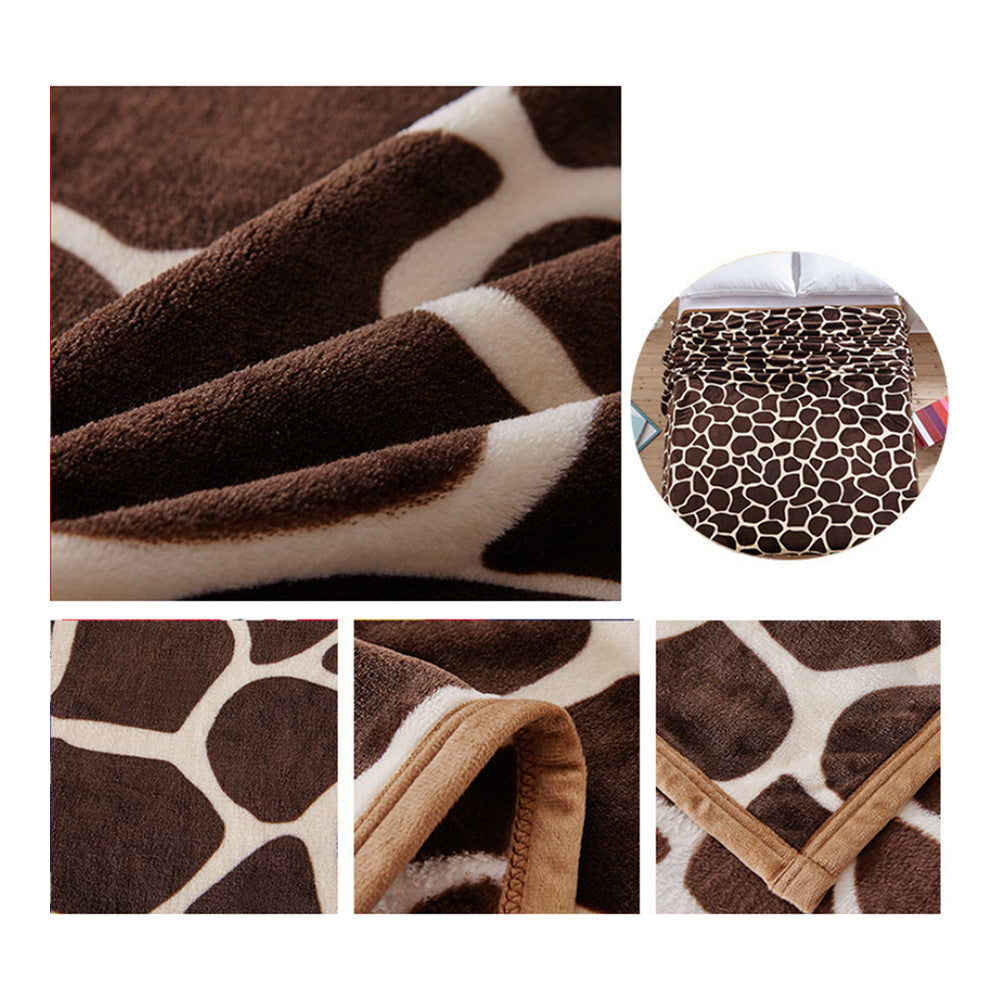 North European Cow Thick Mink Cashmere Flannel Blanket Throw Gift Child Single Queen   180x200cm - Mega Save Wholesale & Retail - 2