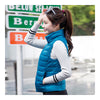 Down Coat Woman Short Slim Thin Light Plus Size Waistcoat   sapphire   S - Mega Save Wholesale & Retail - 2