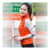 Down Coat Woman Short Slim Thin Light Plus Size Waistcoat   orange   S - Mega Save Wholesale & Retail - 2