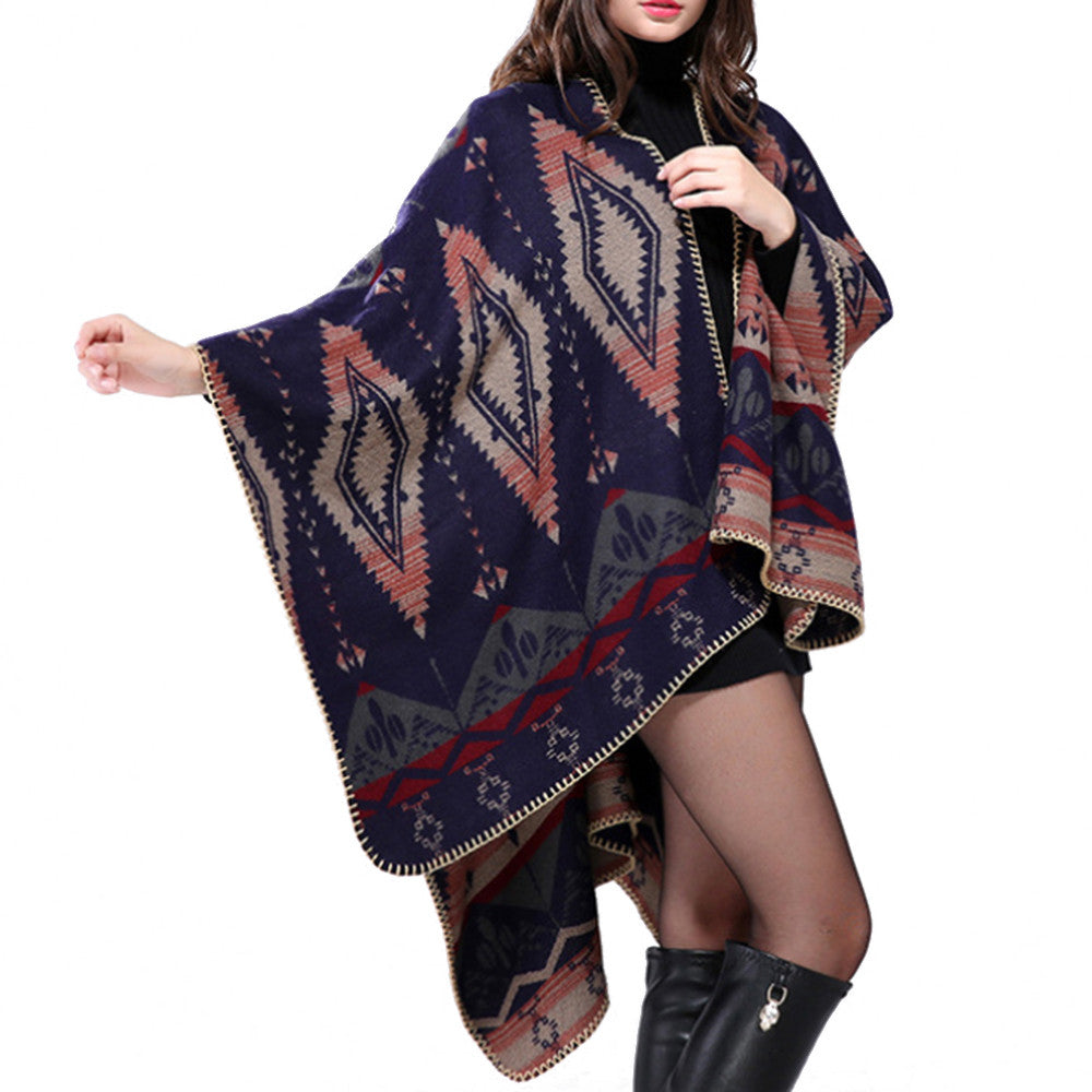 Thick Long Decorative Cloak Tippet Scarf    AZTEC - Mega Save Wholesale & Retail