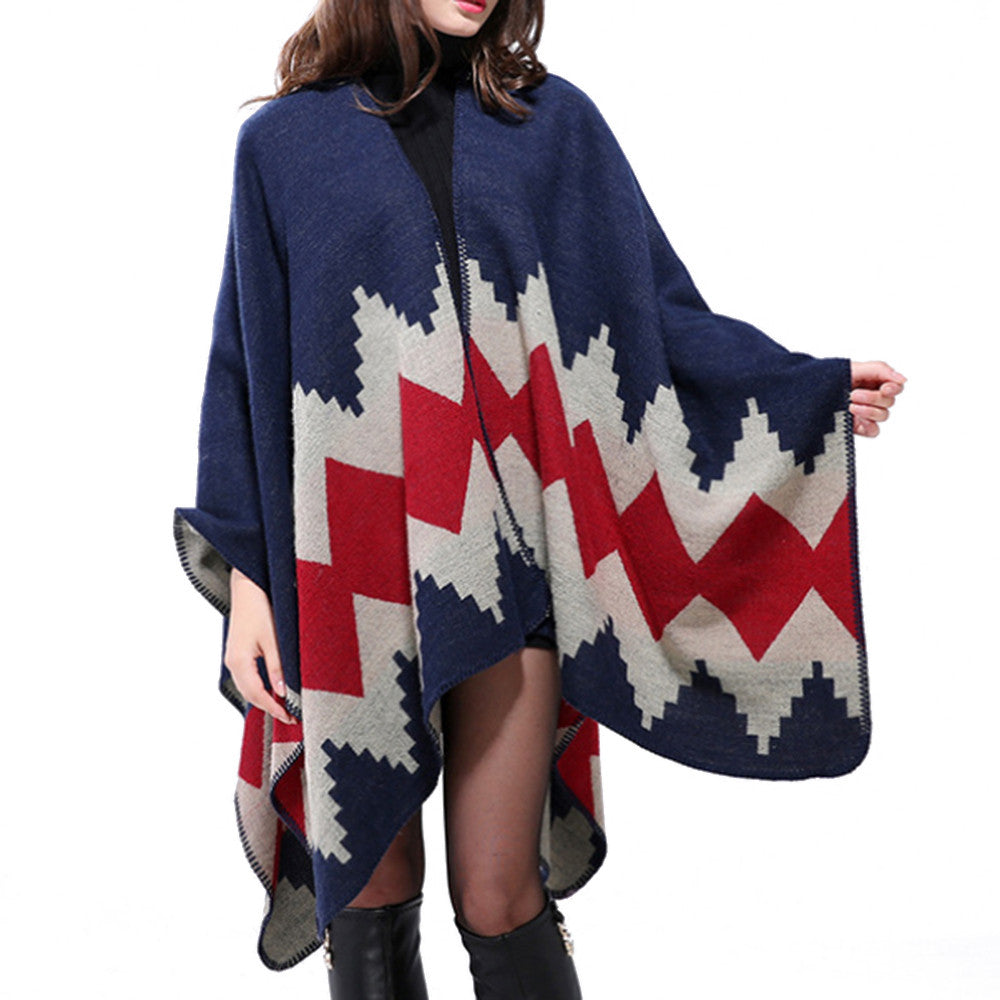 Thick Long Decorative Cloak Tippet Scarf    red - Mega Save Wholesale & Retail
