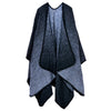 Thick Long Decorative Cloak Tippet Scarf    gradient black - Mega Save Wholesale & Retail