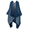 Thick Long Decorative Cloak Tippet Scarf    gradient navy - Mega Save Wholesale & Retail