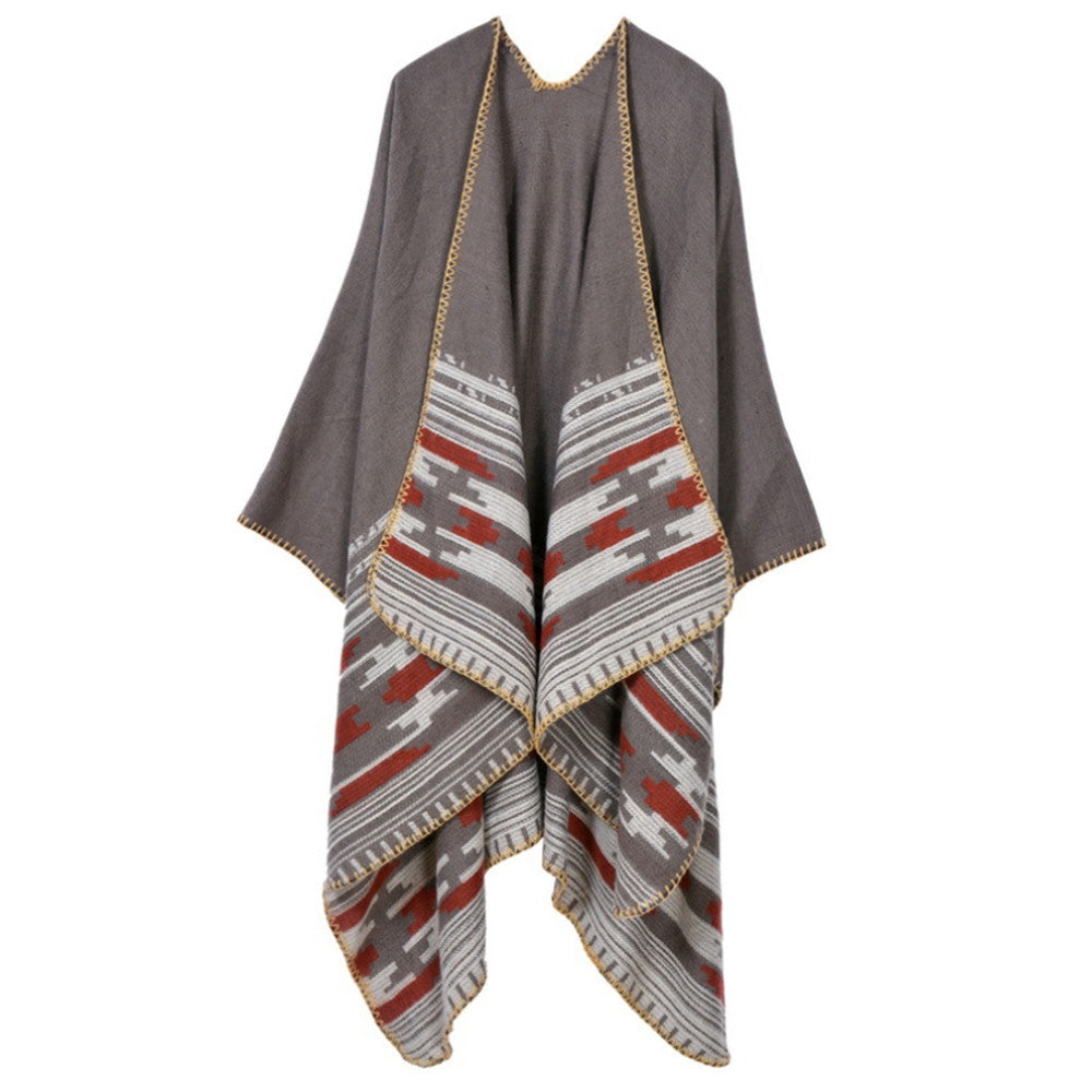 Thick Long Decorative Cloak Tippet Scarf    national camel - Mega Save Wholesale & Retail