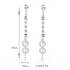 Stylish Fashionable Ear Studs Galvanized Silver Long Chains - Mega Save Wholesale & Retail - 4